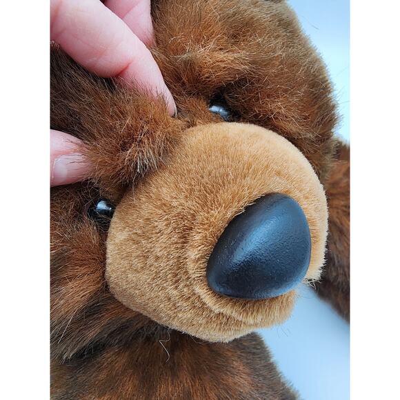 MJC International Teddy Bear Plush 20" Floppy Lays Flat Brown Sewn Paws Vtg 1988 - Picture 4 of 9